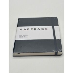 Paperage Lined Notebook Navy Blue Hardcover 160 Pages 100gsm 5.7x8 Journal